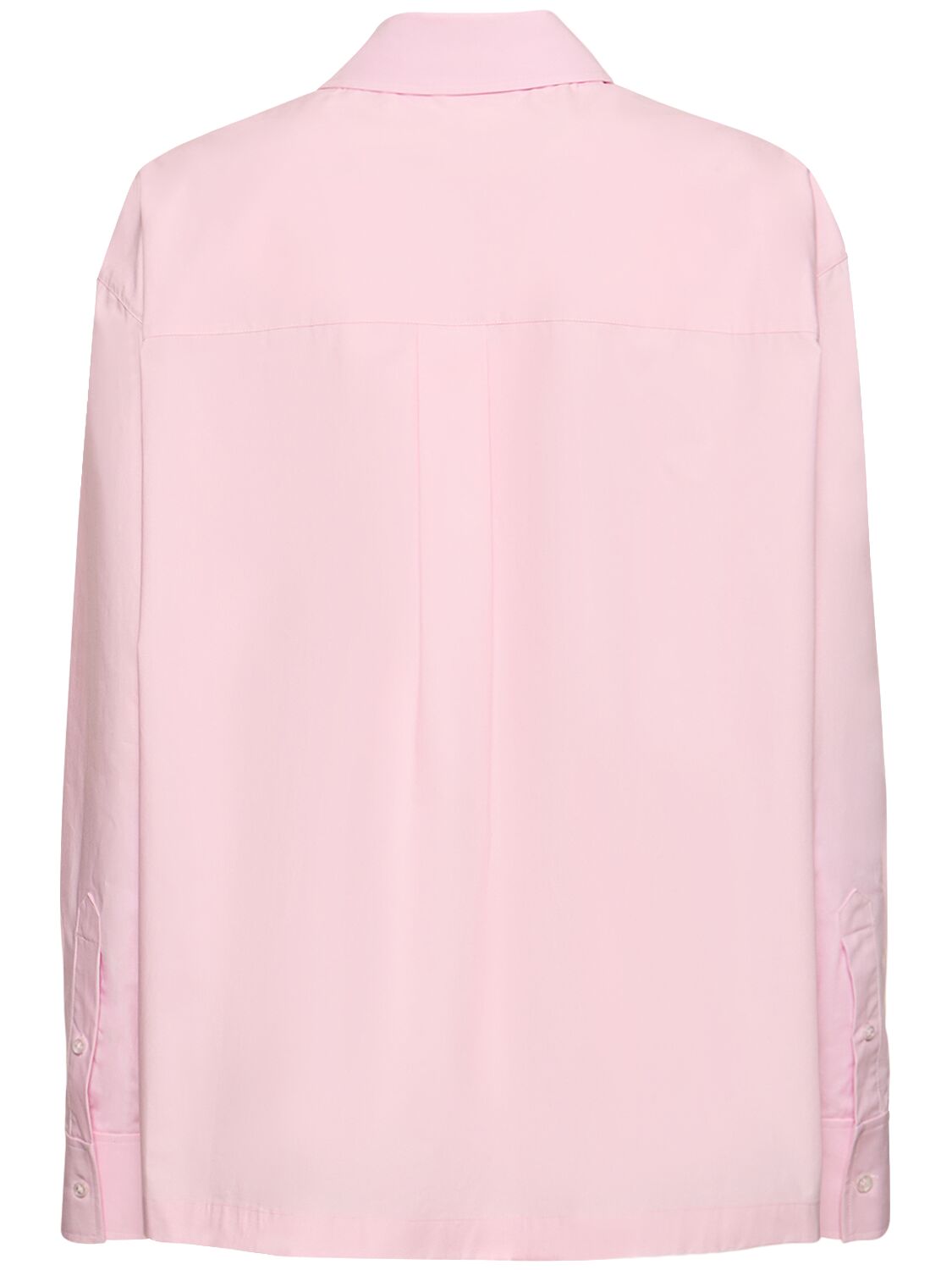 Shop Alexander Wang Button Up Cotton Shirt W/ Logo In Light Pink