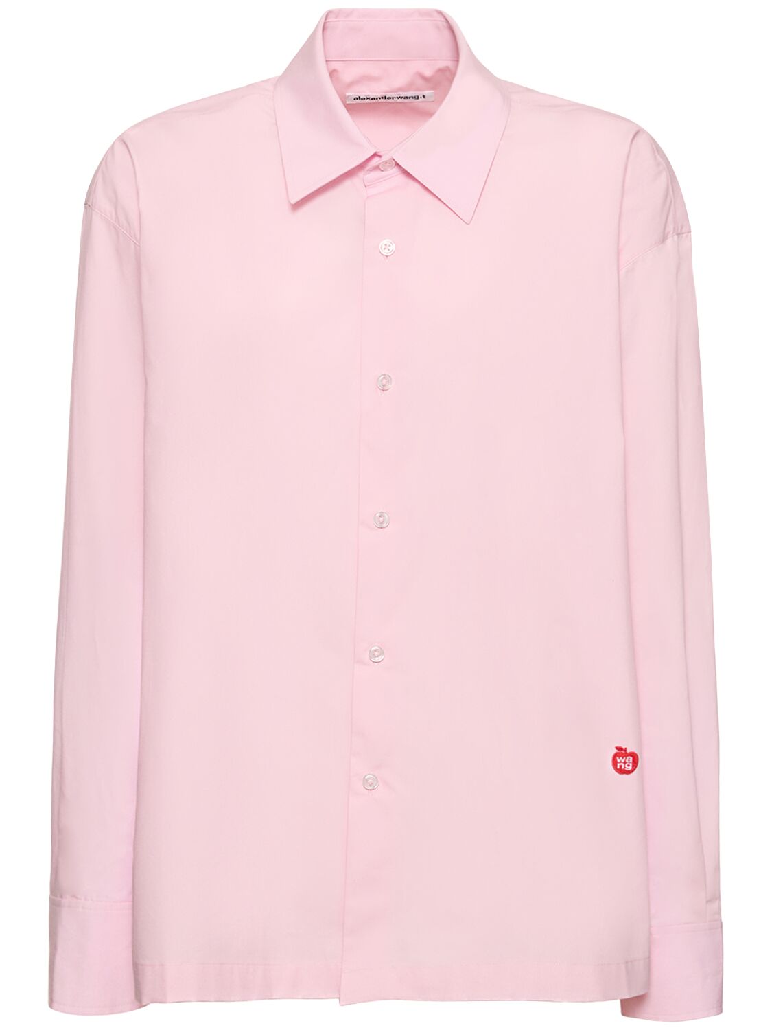 Image of Button Up Cotton Shirt W/ Logo