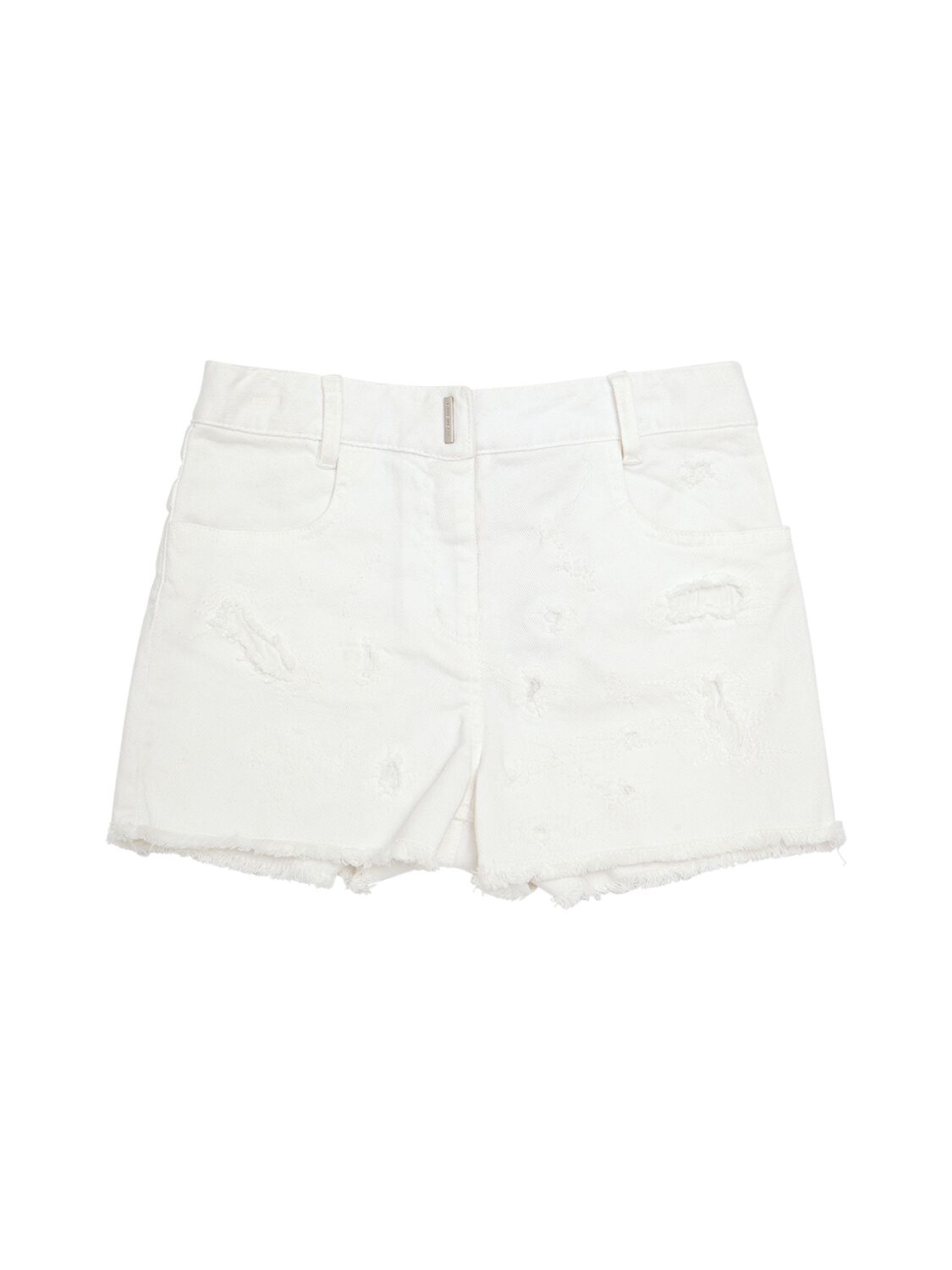 Givenchy Cotton Blend Twill Shorts In White