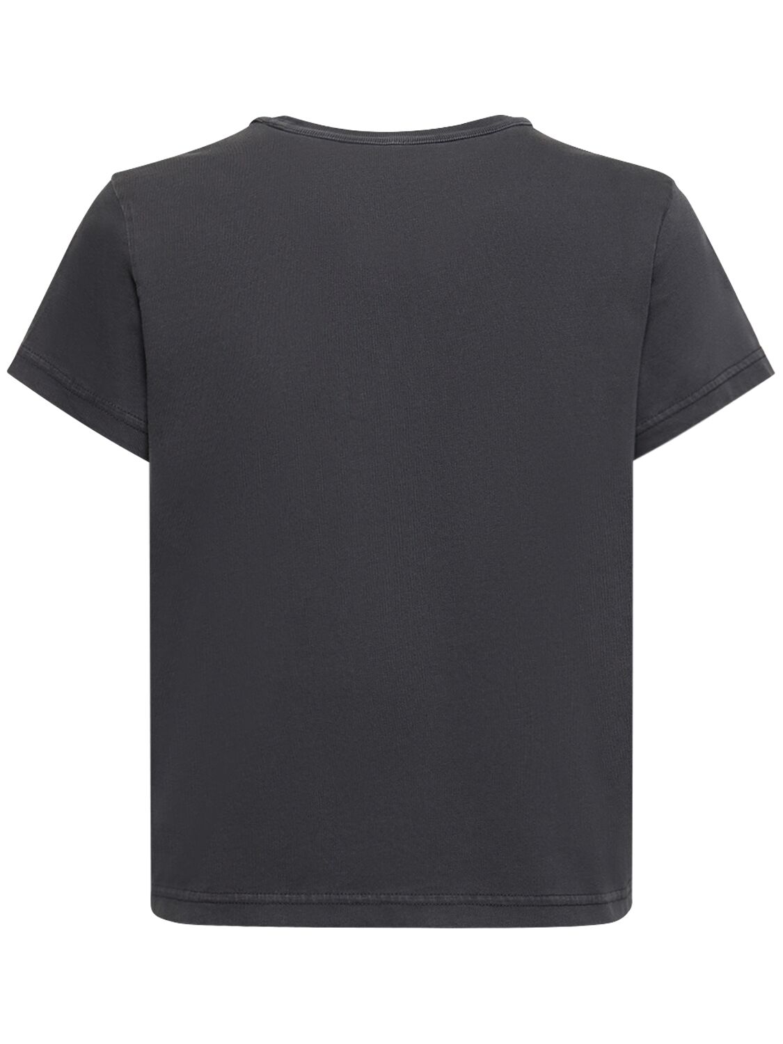 Shop Alexander Wang Essential Shrunk Cotton Jersey T-shirt In Dark Grey
