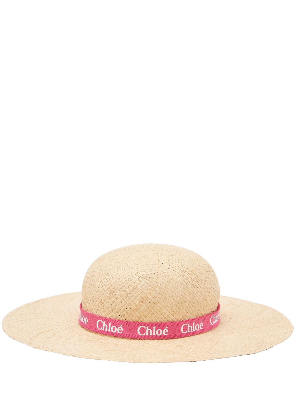 Shop Chloé Woven Hat In Beige