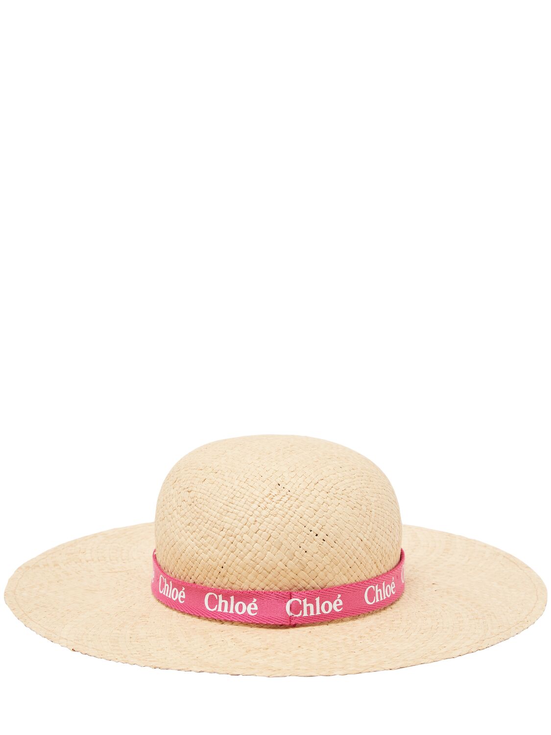 Shop Chloé Woven Hat In Beige