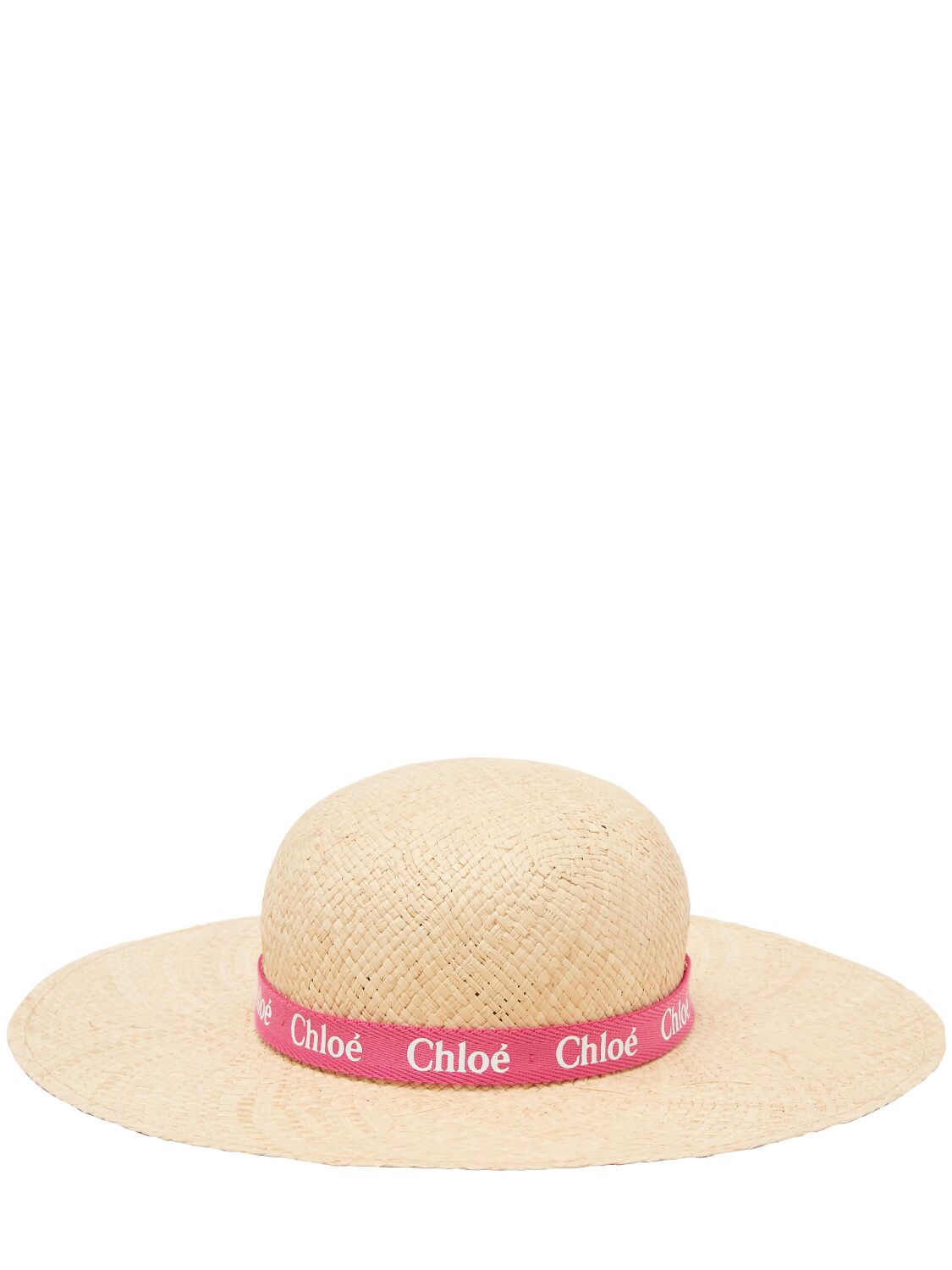 Chloé Kids' 编织帽子 In Beige