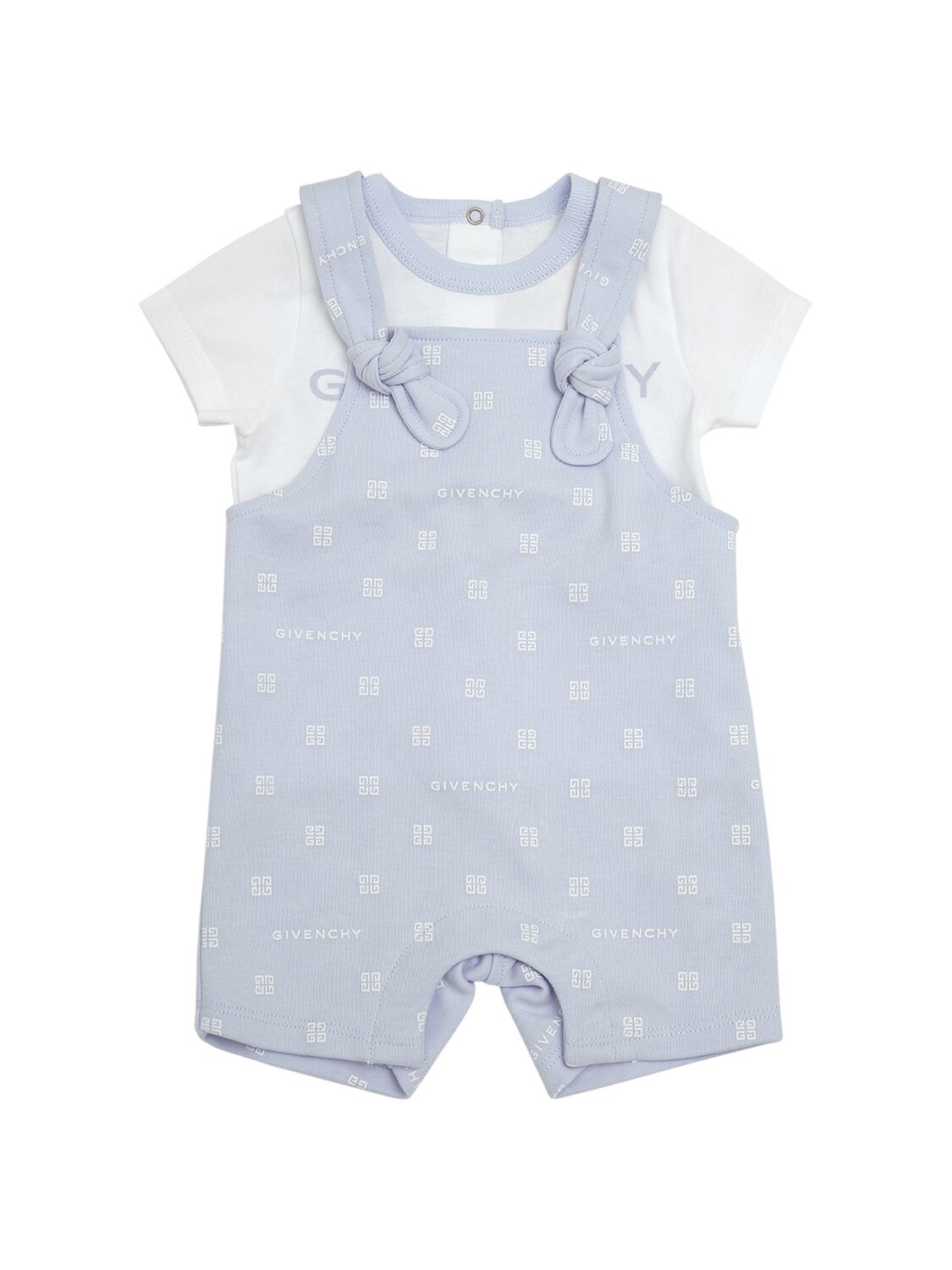 Givenchy Kids' Cotton Jersey T-shirt & Romper In Blue