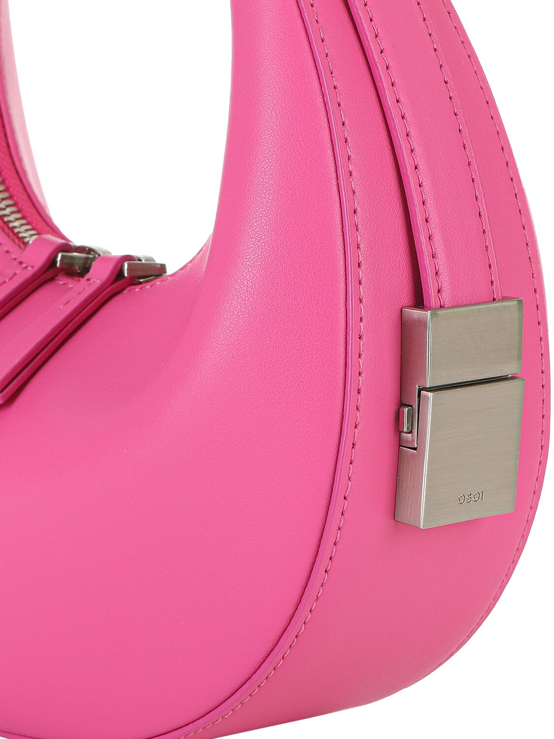 Shop Osoi Mini Toni Leather Top Handle Bag In Barbie Pink