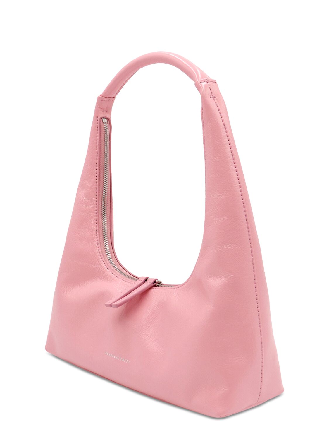 Shop Marge Sherwood Hobo Leather Shoulder Bag In Candy Pink Glossy