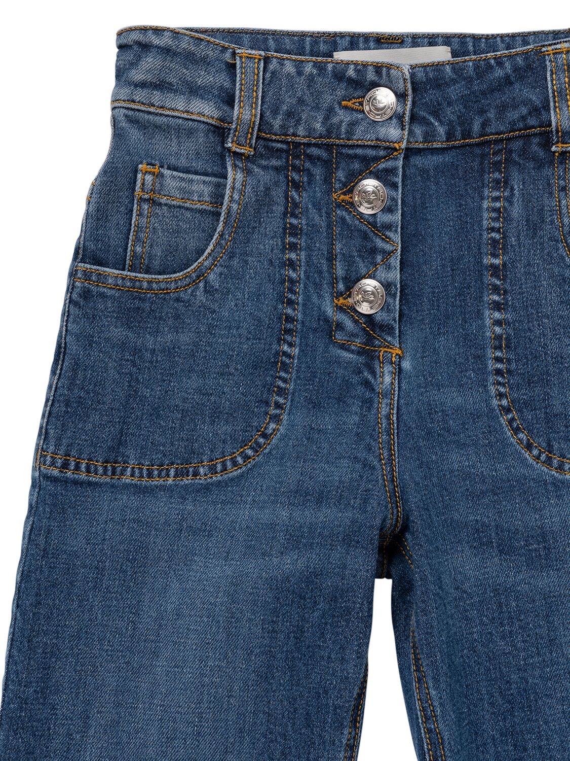 Shop Etro Cotton Denim Flared Jeans