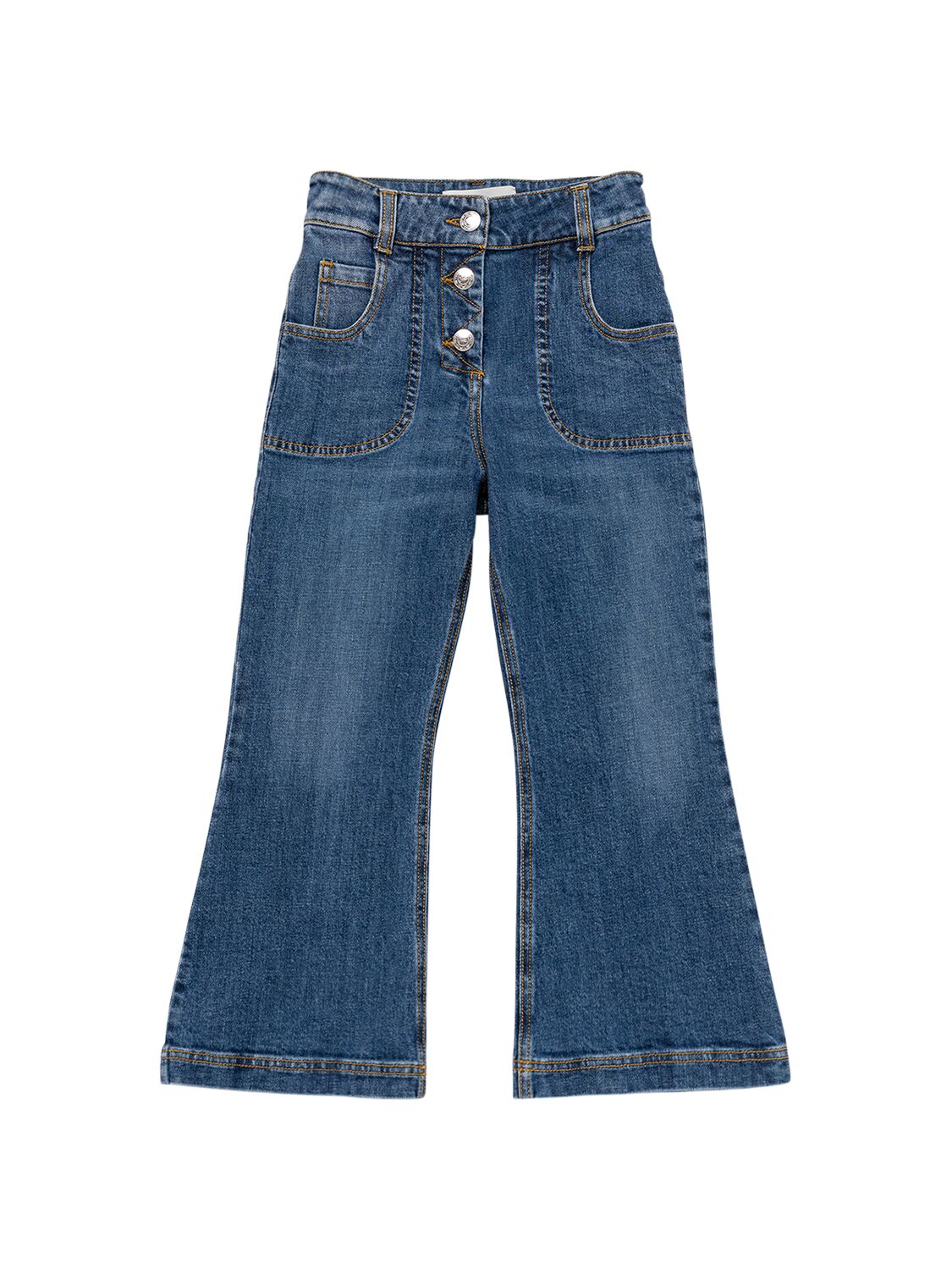 Etro Kids' Cotton Denim Flared Jeans