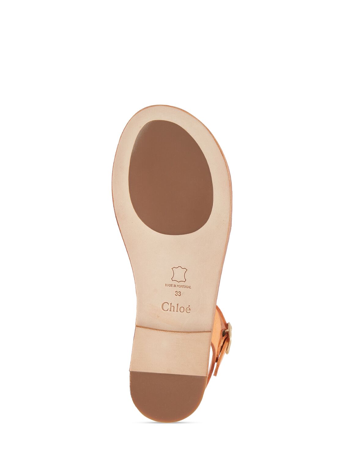 Shop Chloé Leather Sandals W/logo In Ivory