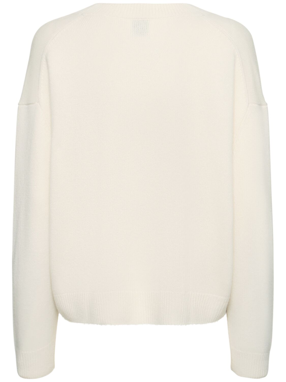 Shop Anine Bing Lee Cashmere V-neck Sweater In Ivory