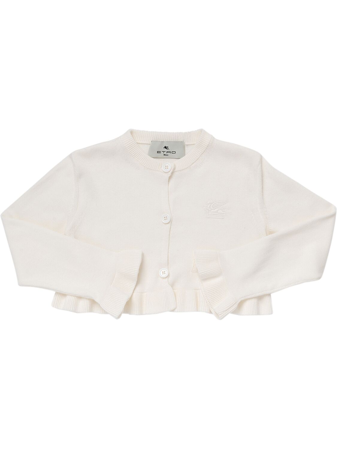 Etro Kids' Cotton Knit Cardigan In Ivory