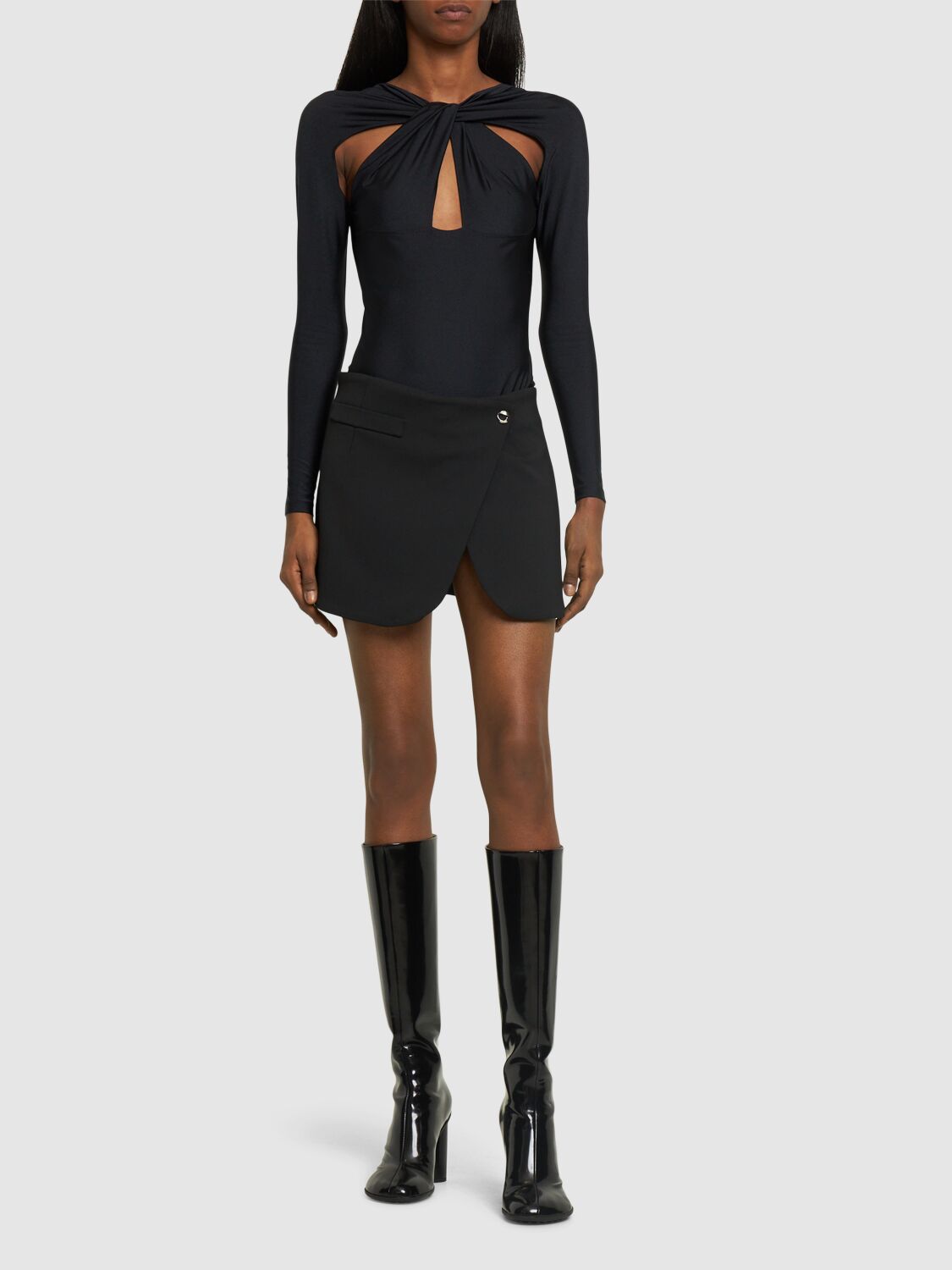 Coperni cut-out Jersey Bodysuit - Farfetch  Cutout bodysuit, Bodysuit,  Black bodysuit
