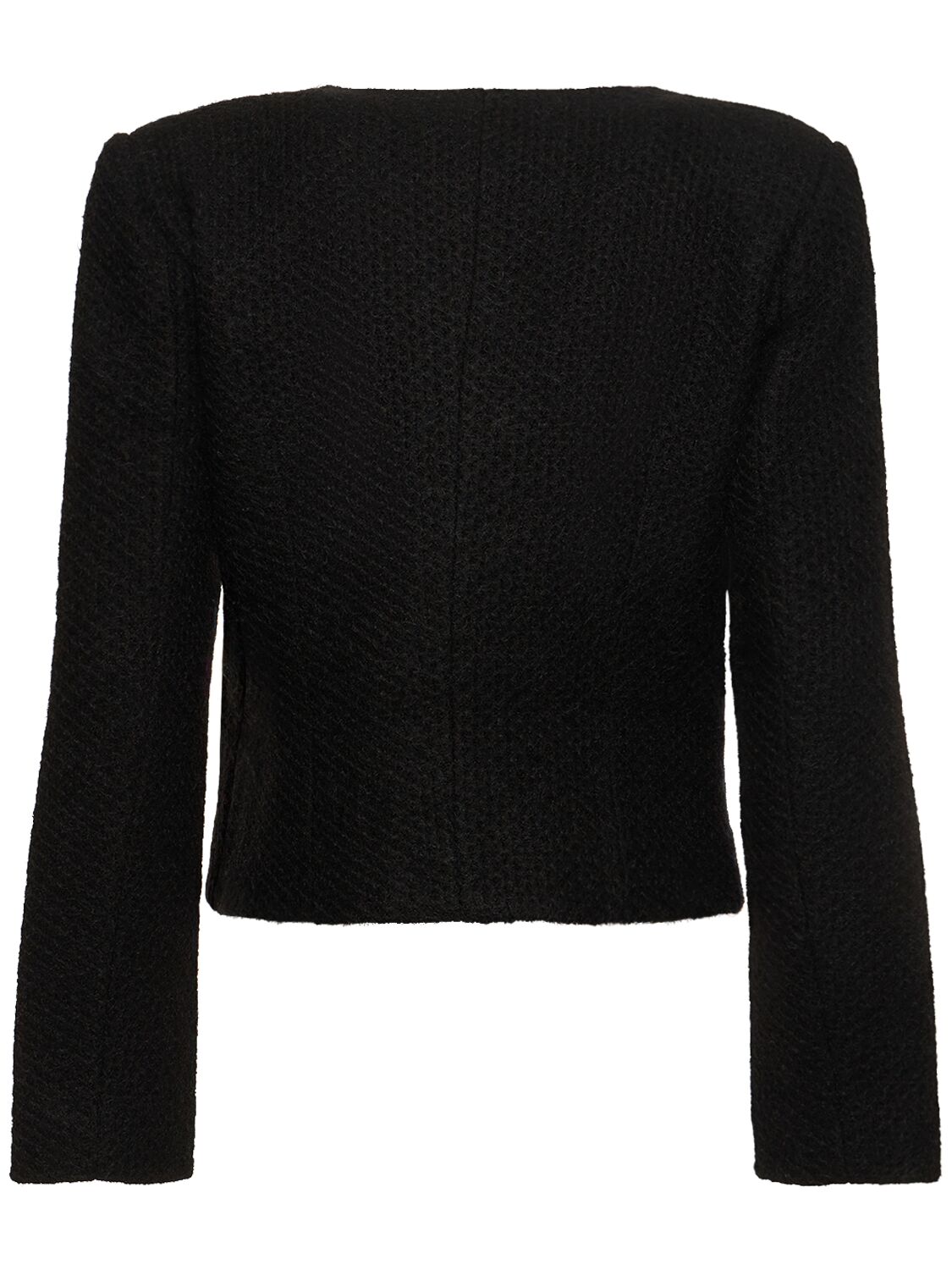 Shop Anine Bing Anitta Woven Jacket In Black