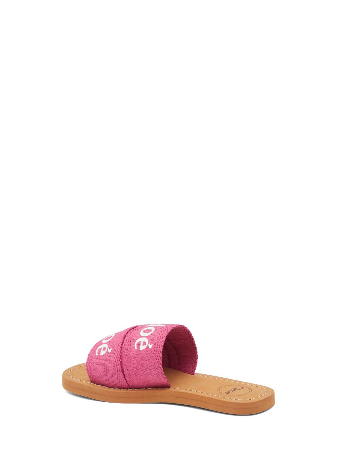 Shop Chloé Cotton Jersey Slide Sandals In Purple