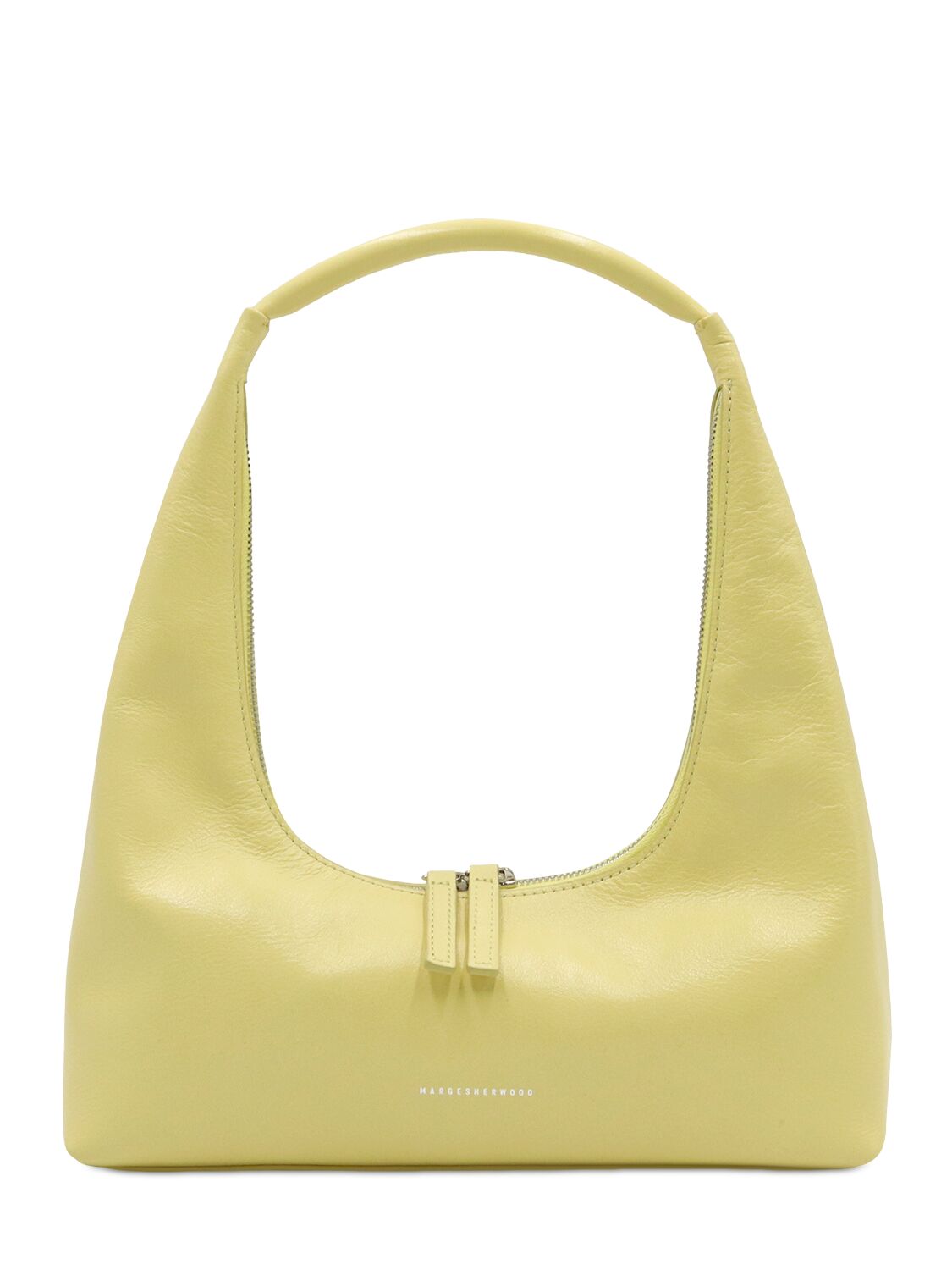 Marge Sherwood Hobo Leather Shoulder Bag In Yellow Glossy
