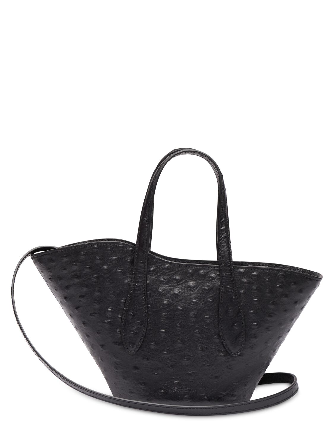 Image of Micro Open Tulip Embossed Leather Bag