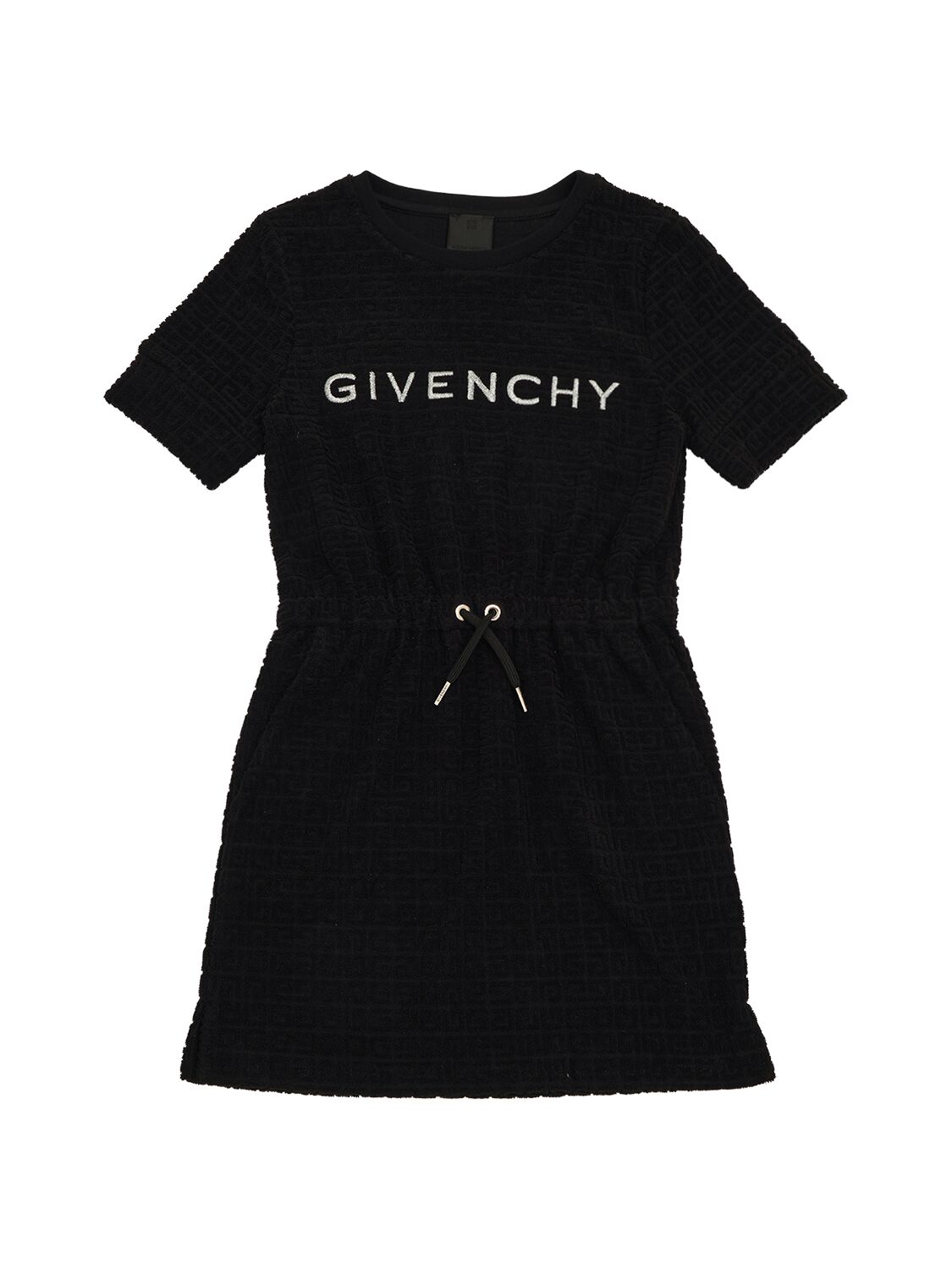 Givenchy Cotton Terry Jacquard Dress In Black