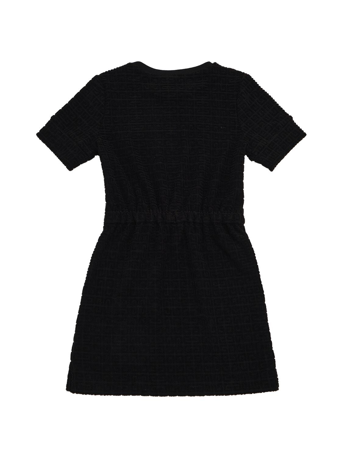 Shop Givenchy Cotton Terry Jacquard Dress In Black