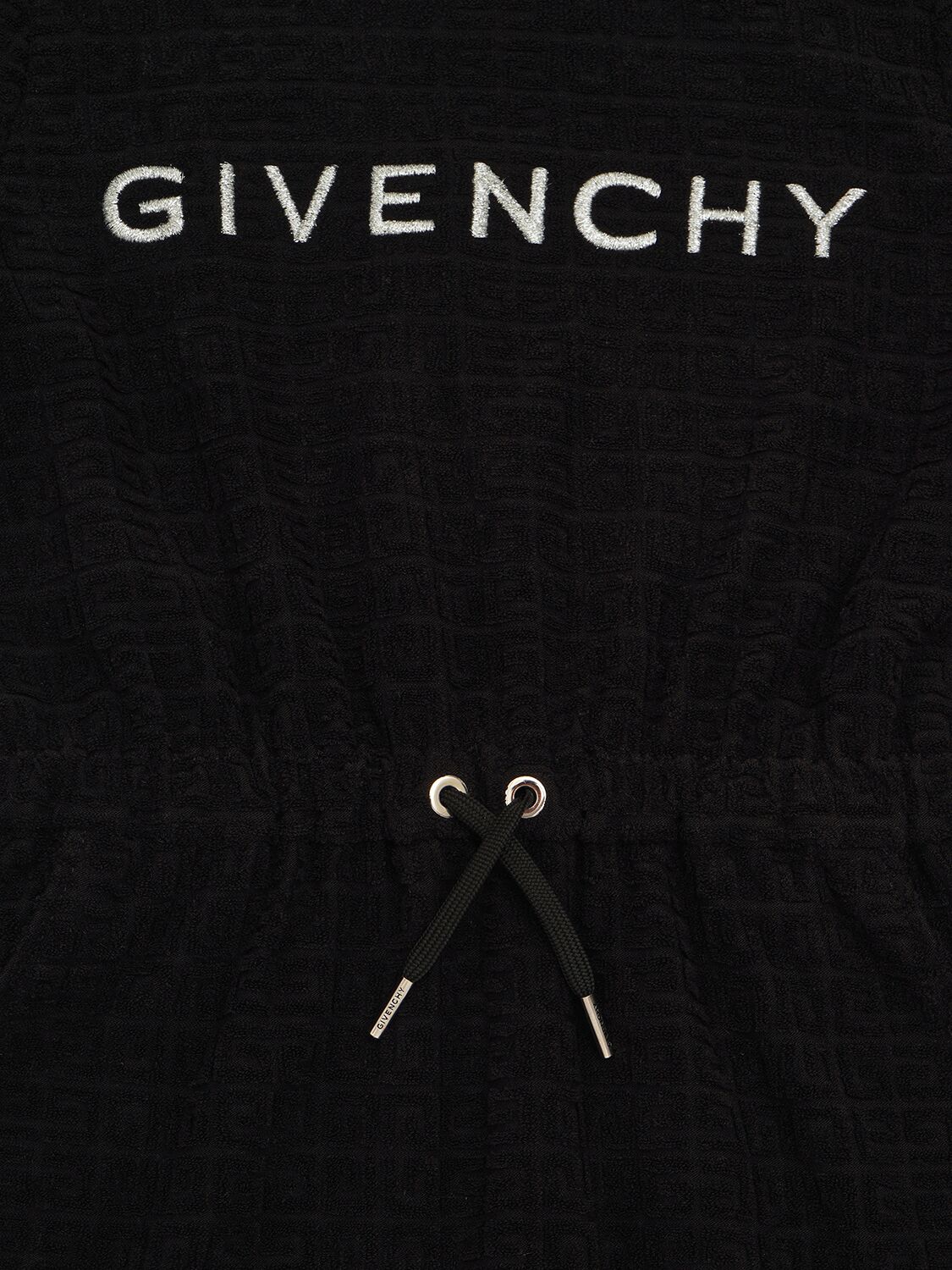 Shop Givenchy Cotton Terry Jacquard Dress In Black