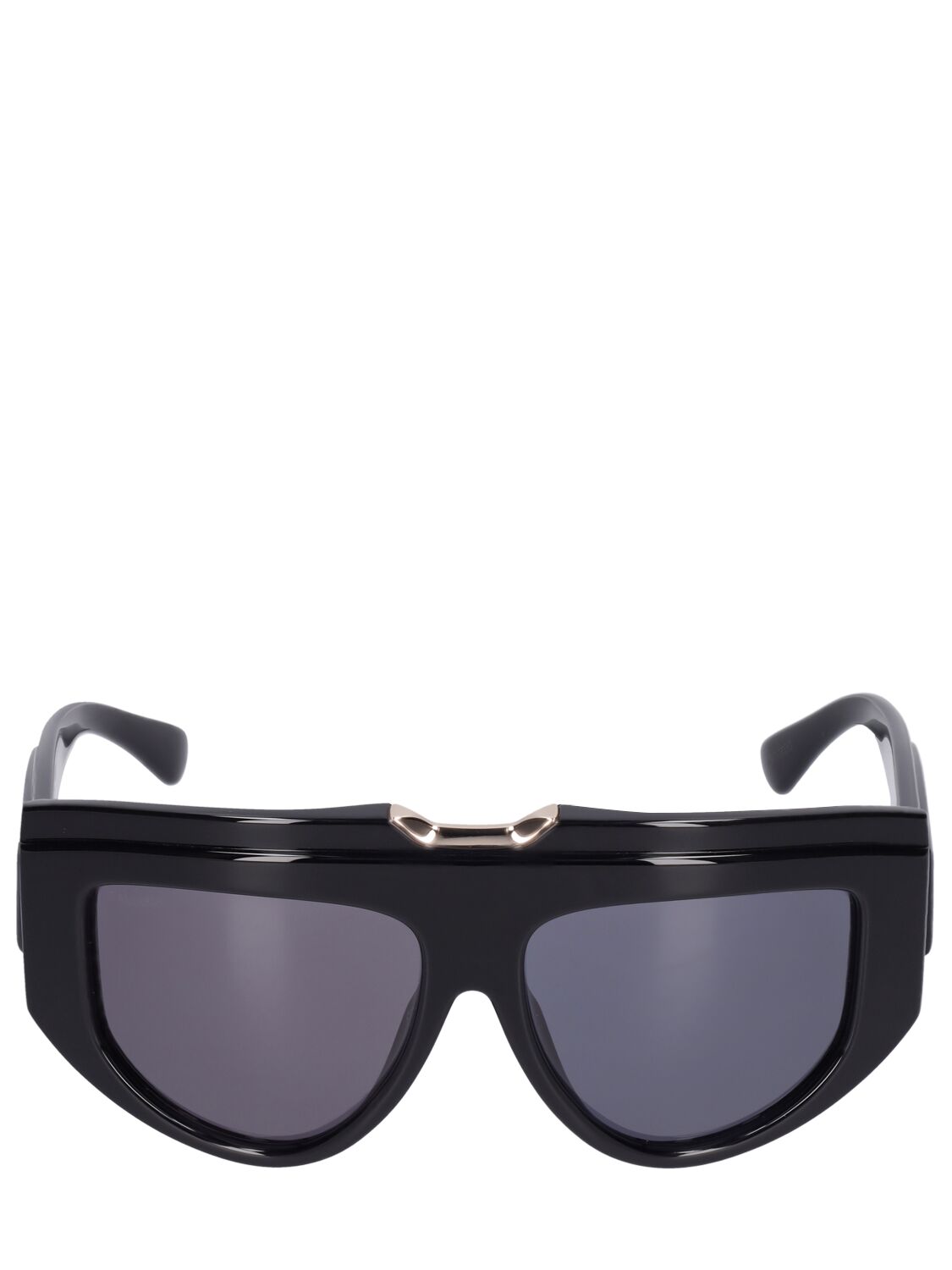 Max Mara Orsola Mask Acetate Sunglasses In Black,smoke
