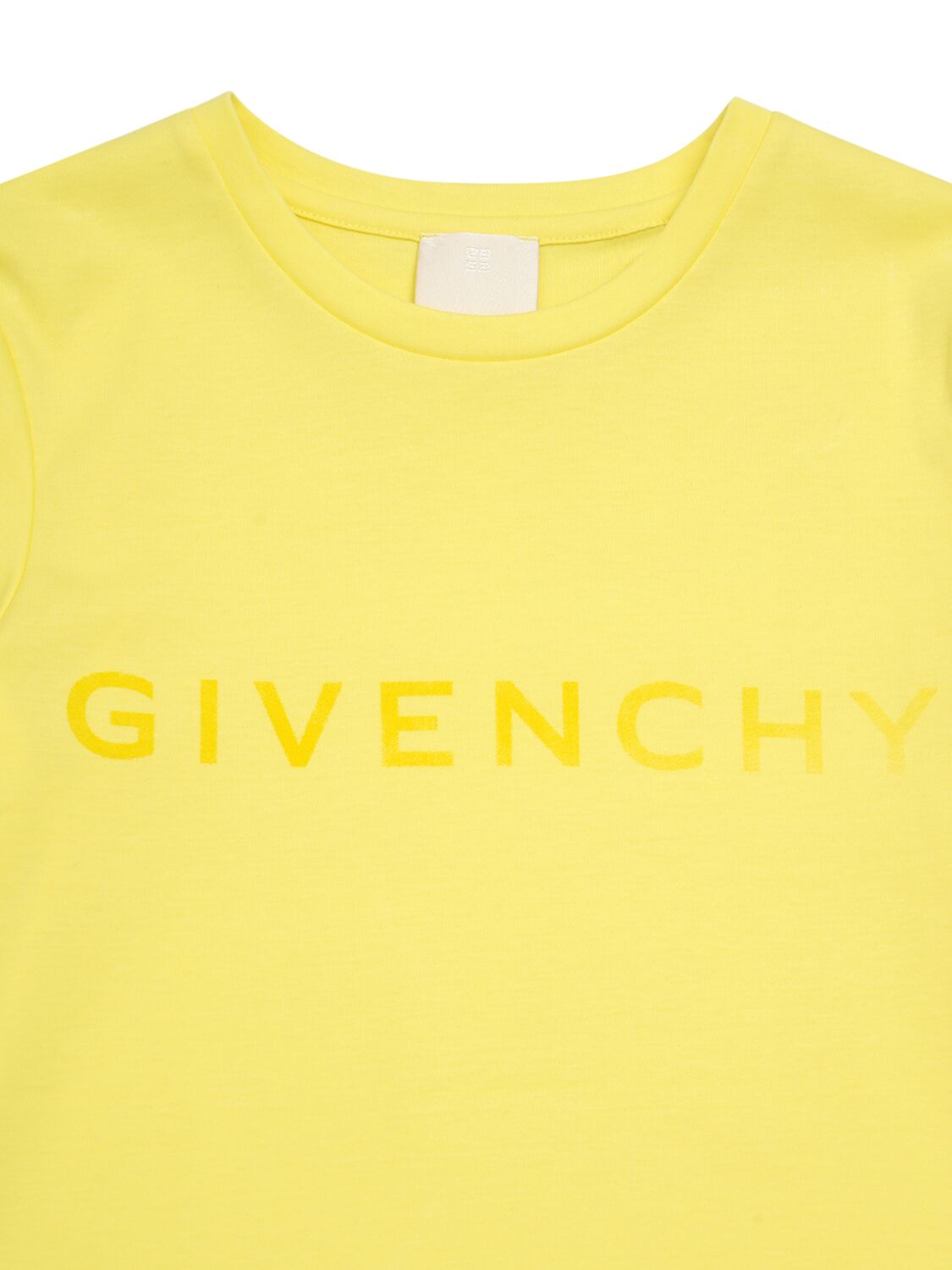 Shop Givenchy Cotton Interlock Dress In Yellow