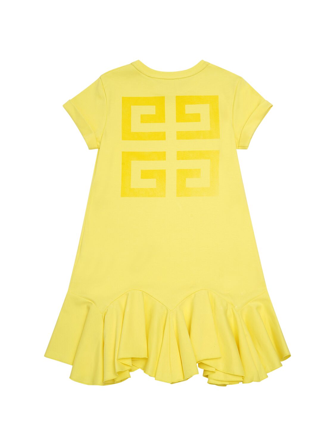 Shop Givenchy Cotton Interlock Dress In Yellow