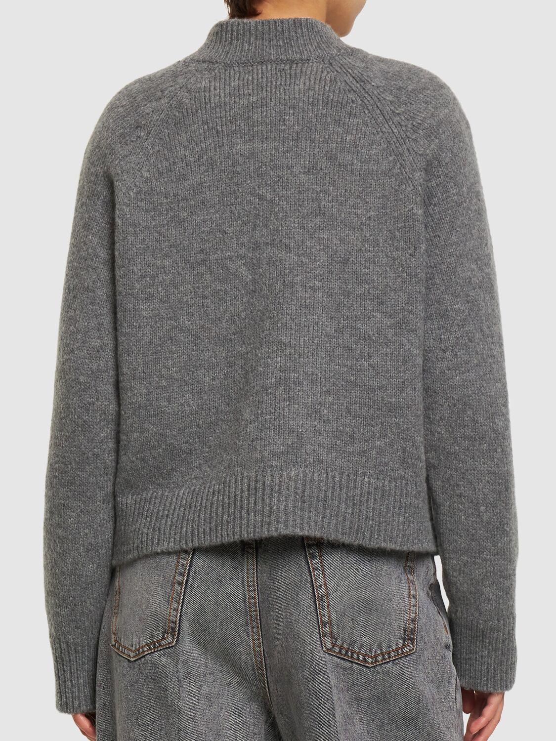 Shop Anine Bing Kendrick Wool & Cashmere Sweater In Grey