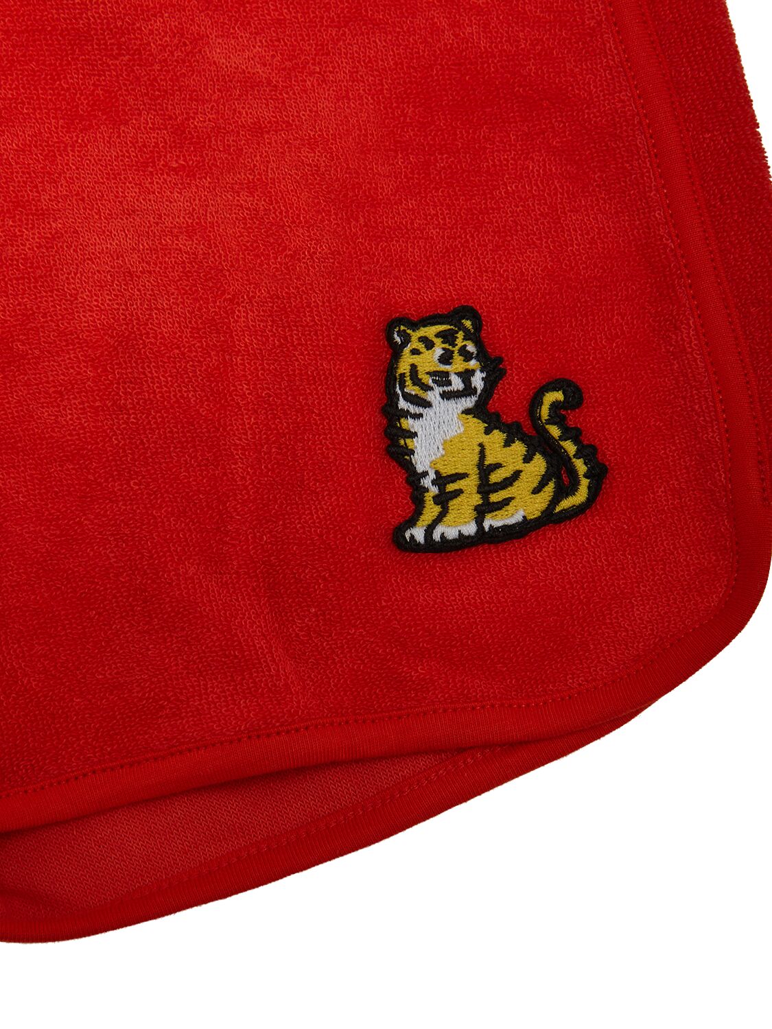 Kenzo Cotton Blend Terry Drawstring Shorts In Red