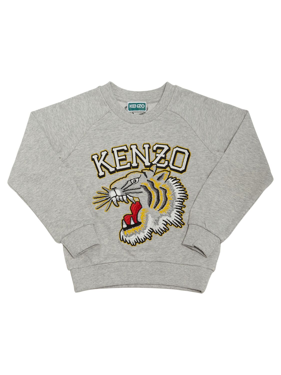 Shop Kenzo Cotton Crewneck Sweatshirt In Grey