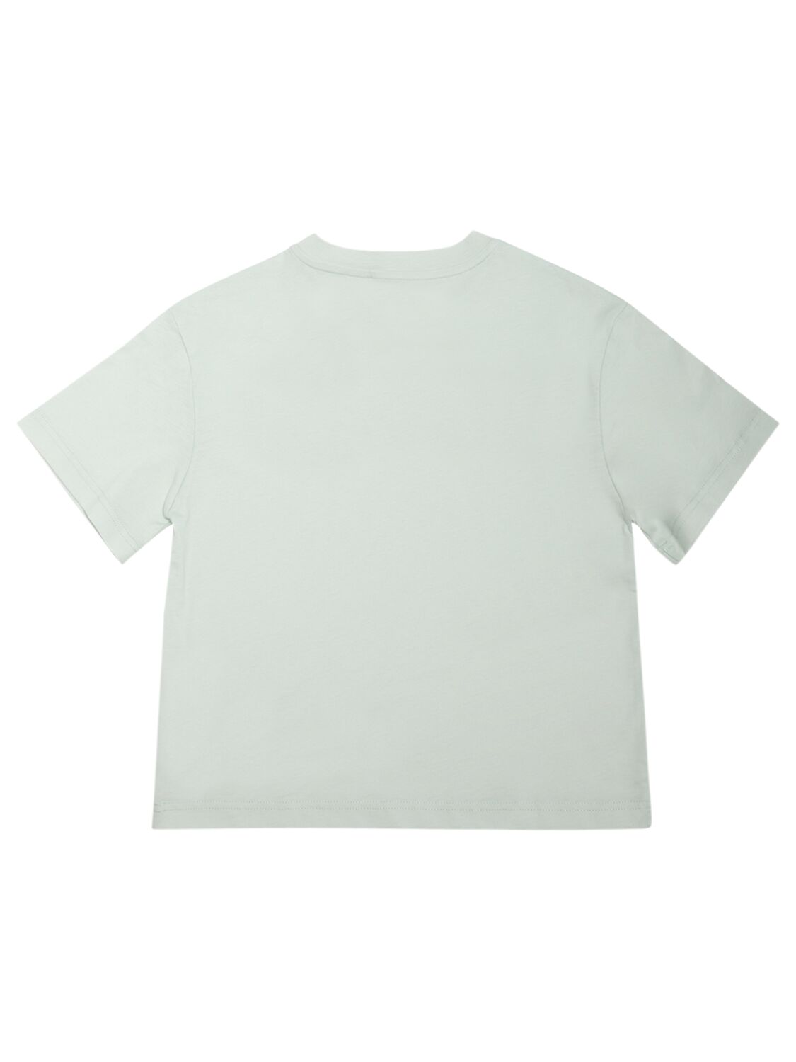 Shop Lanvin Embroidered Logo Cotton Jersey T-shirt In Light Green