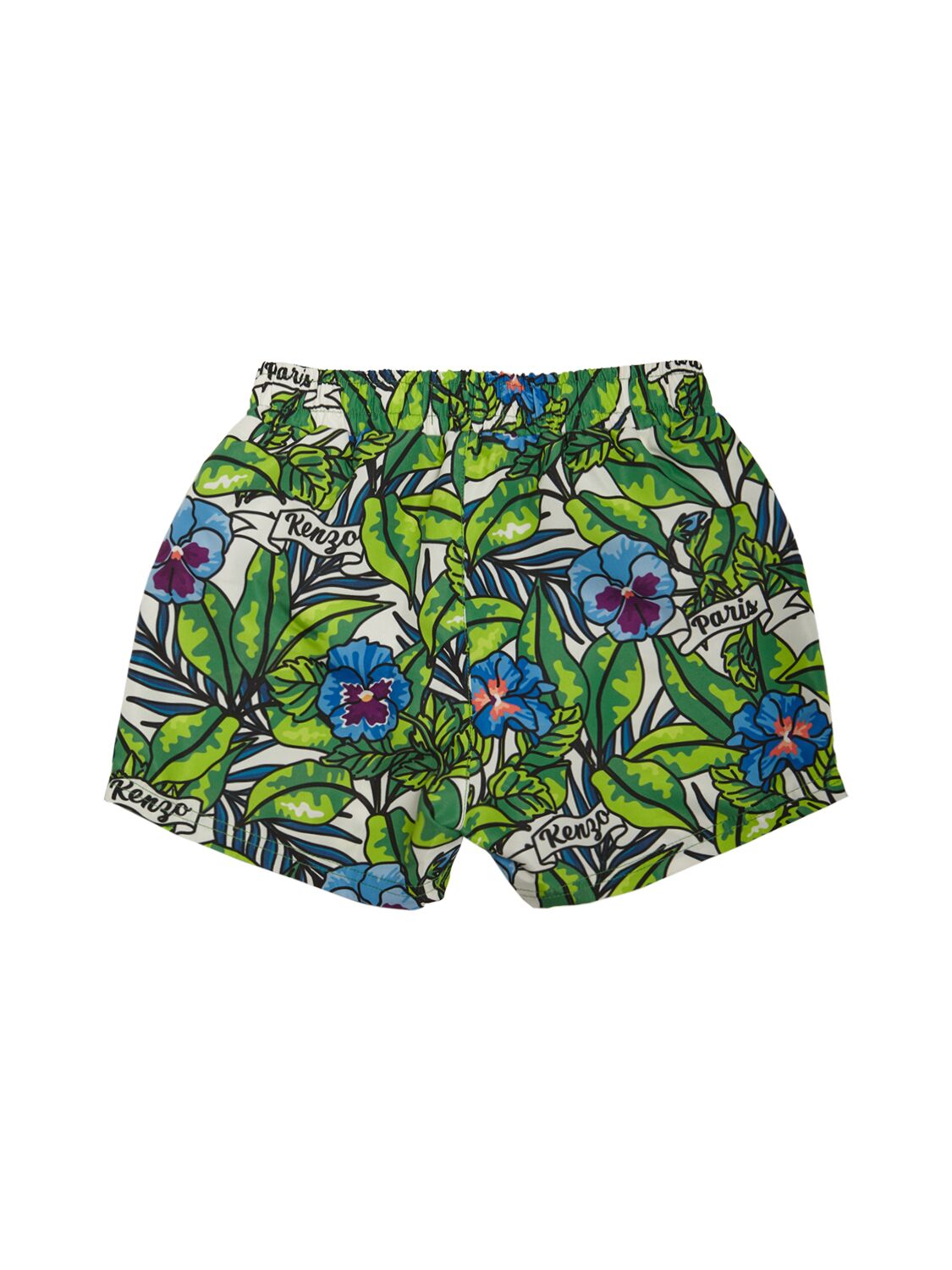 Shop Kenzo Printed Nylon Swim Shorts In Multicolor