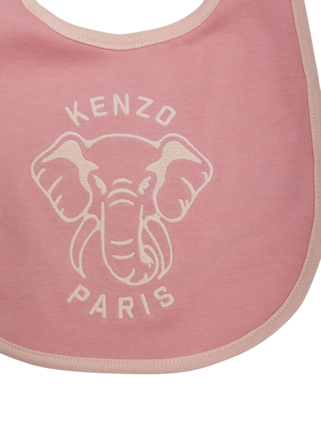 Shop Kenzo Cotton Blend Romper, Hat & Bib In Pink