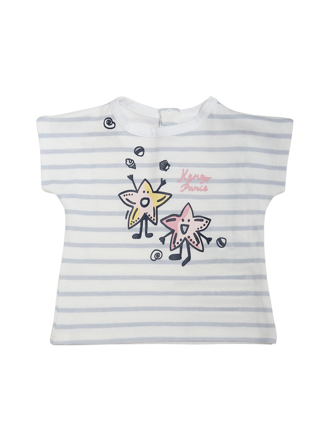 Shop Kenzo Cotton Blend Romper W/ T-shirt In Denim