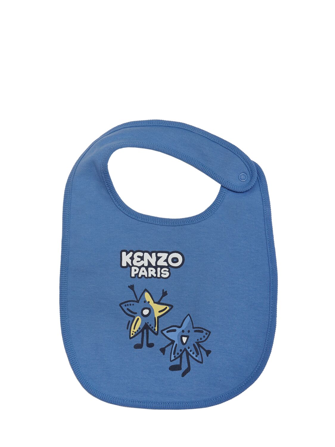 Shop Kenzo Cotton Romper, Hat & Bib In Blue