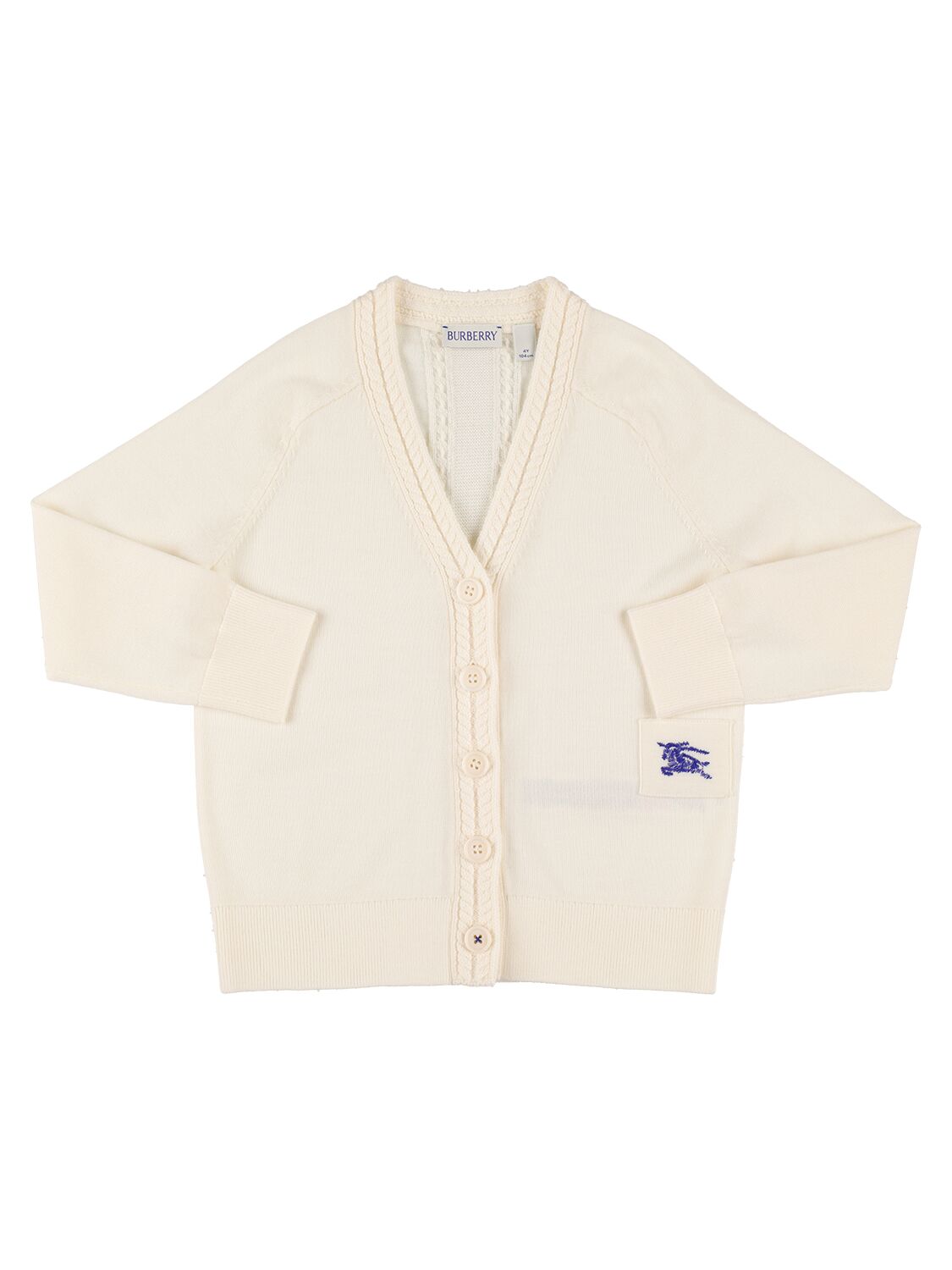 Burberry Kids' Check Print Wool Cardigan In Neutral