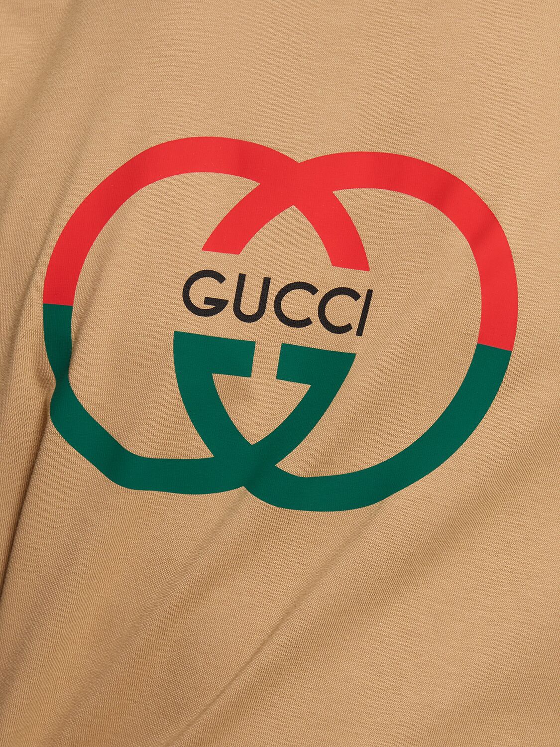 Shop Gucci Gg Cotton Jersey T-shirt In Camel