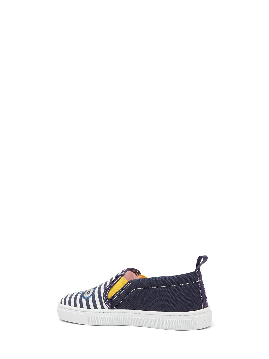 Shop Kenzo Cotton & Rubber Slip On Sneakers In Multicolor