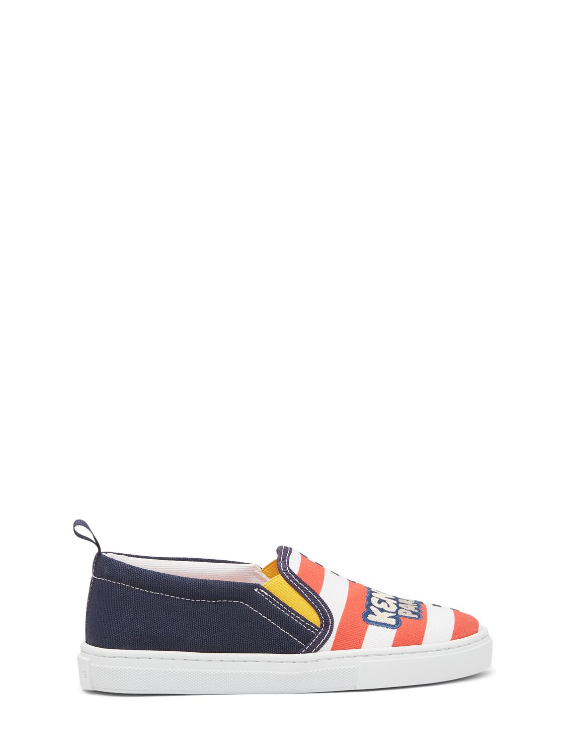 Image of Cotton & Rubber Slip On Sneakers