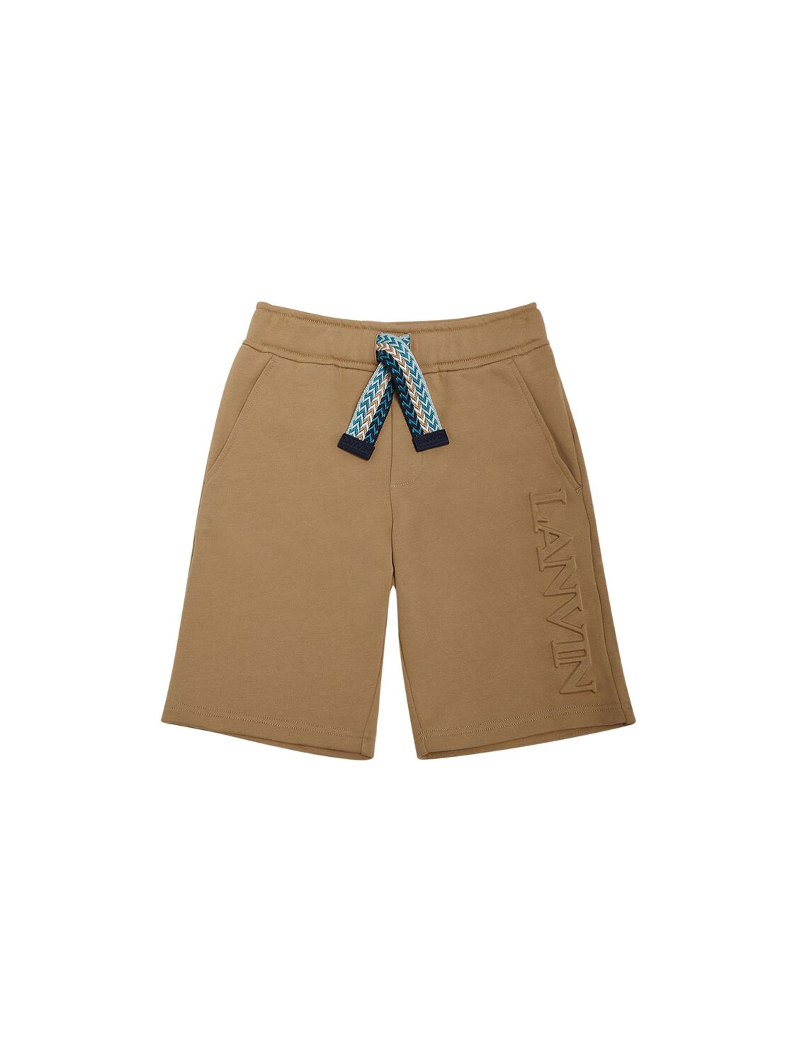 Lanvin Kids' Cotton Sweat Shorts In Light Brown