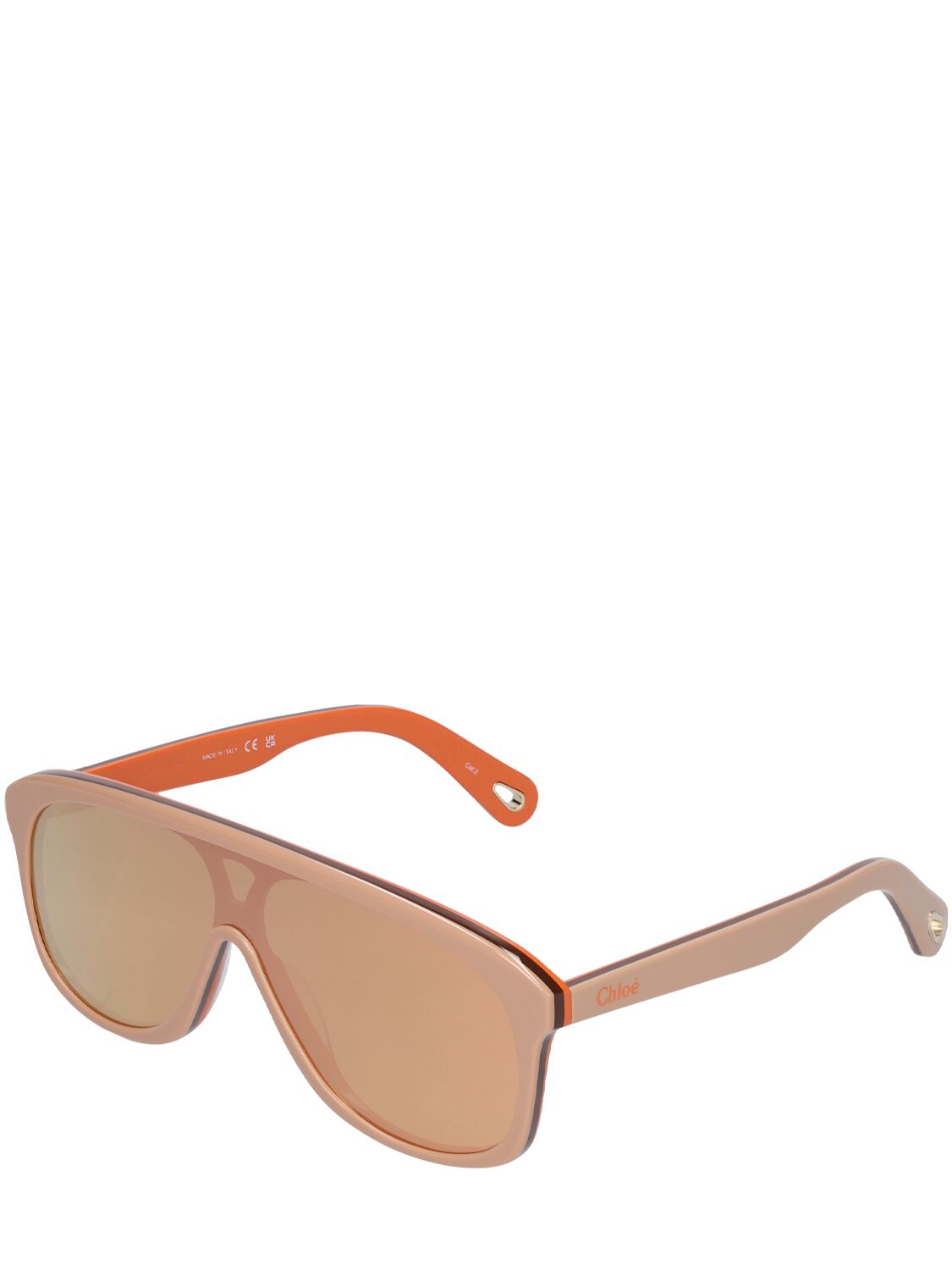 Shop Chloé Mountaineering After Ski Sunglasses In Beige,brown