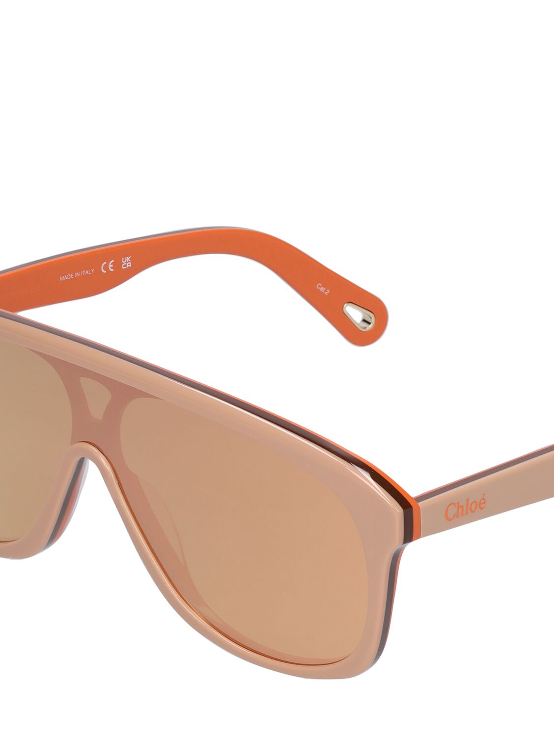 Shop Chloé Mountaineering After Ski Sunglasses In Beige,brown