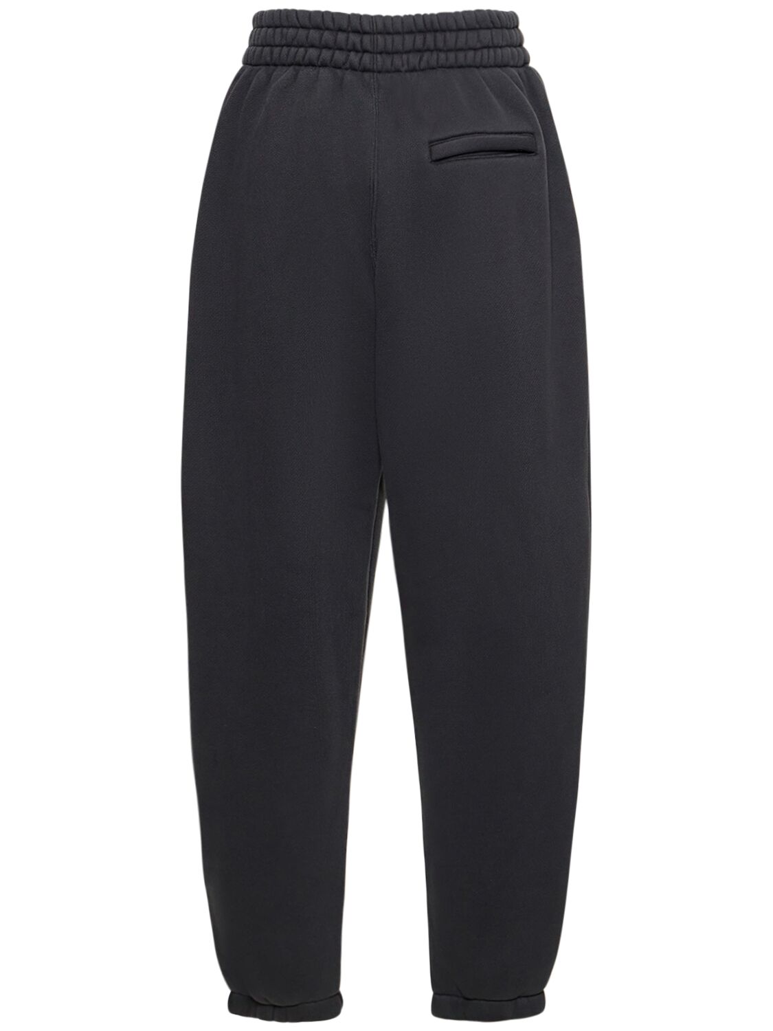 Shop Alexander Wang Essential Cotton Terry Sweatpants In Dark Grey