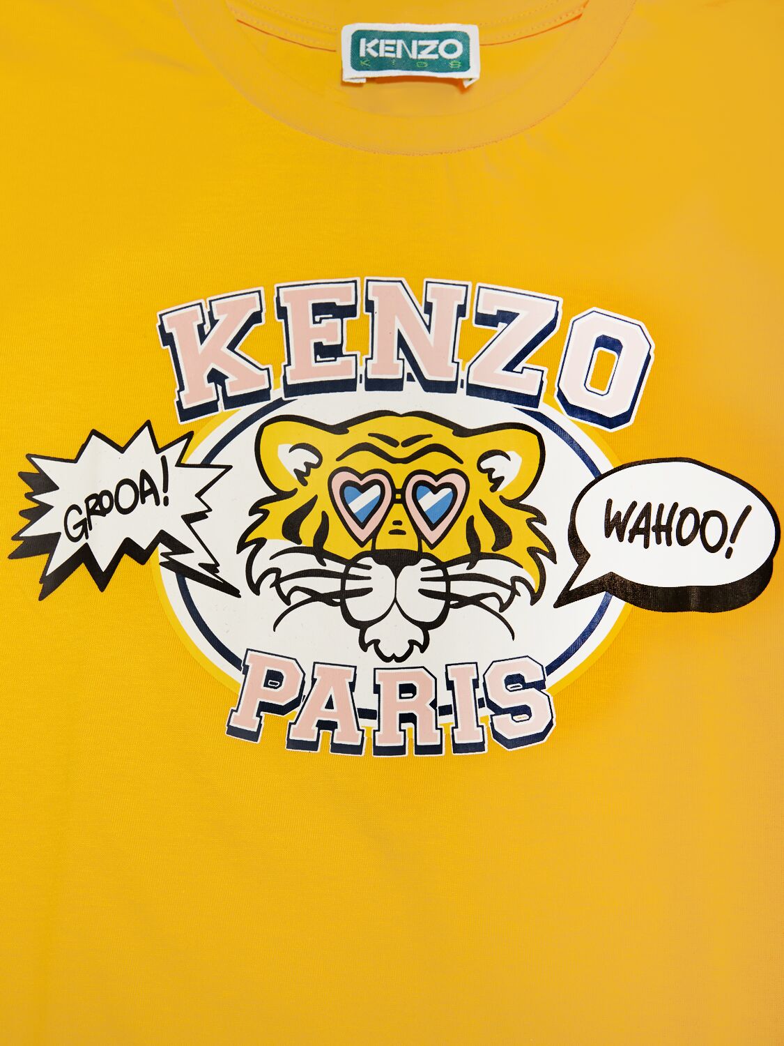 Shop Kenzo Cotton Jersey T-shirt In Yellow