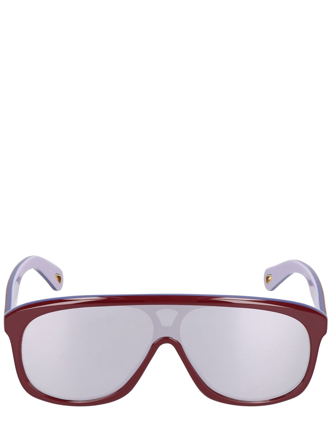 Chloé Mountaineering After Ski Sunglasses In Bordeaux,silver