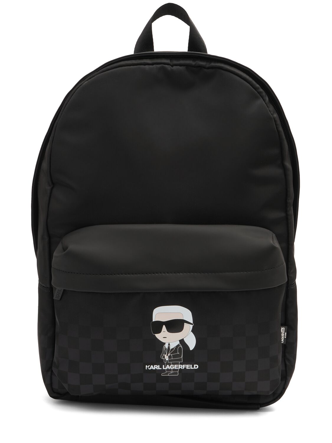 Karl Lagerfeld Kids' Printed Twill Backpack In Black