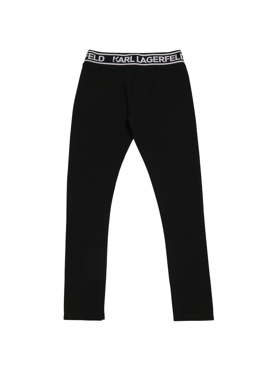 Shop Karl Lagerfeld Viscose Blend Leggings In Black