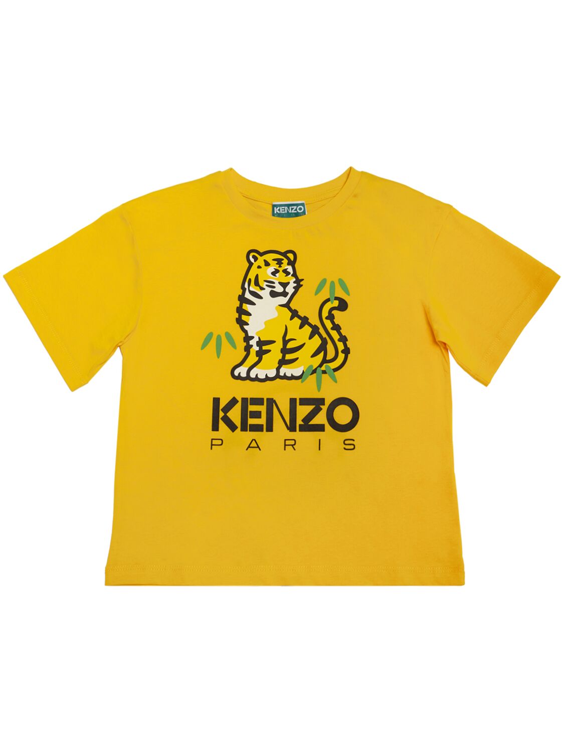 Kenzo Kids' Organic Cotton Jersey T-shirt In Yellow