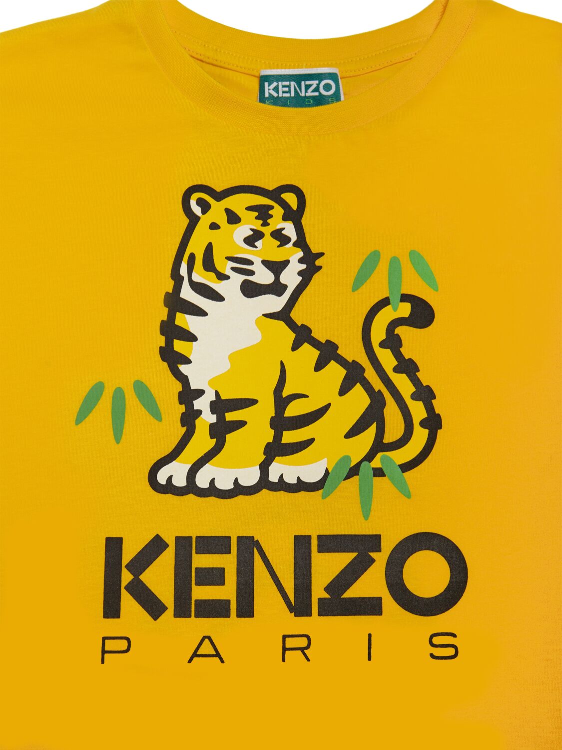 Shop Kenzo Organic Cotton Jersey T-shirt In Yellow