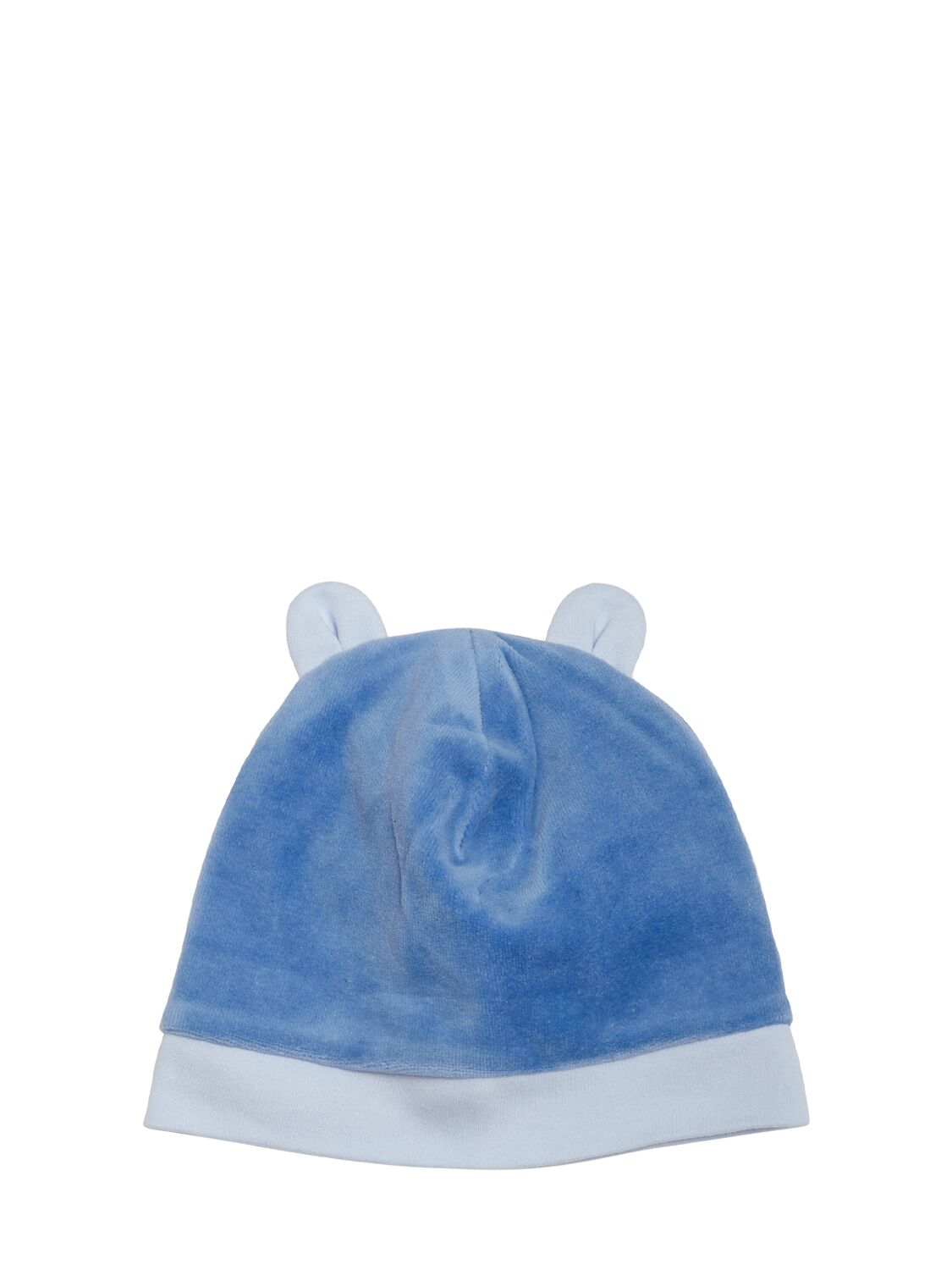 Shop Kenzo Cotton Blend Romper, Hat & Bib In Blue