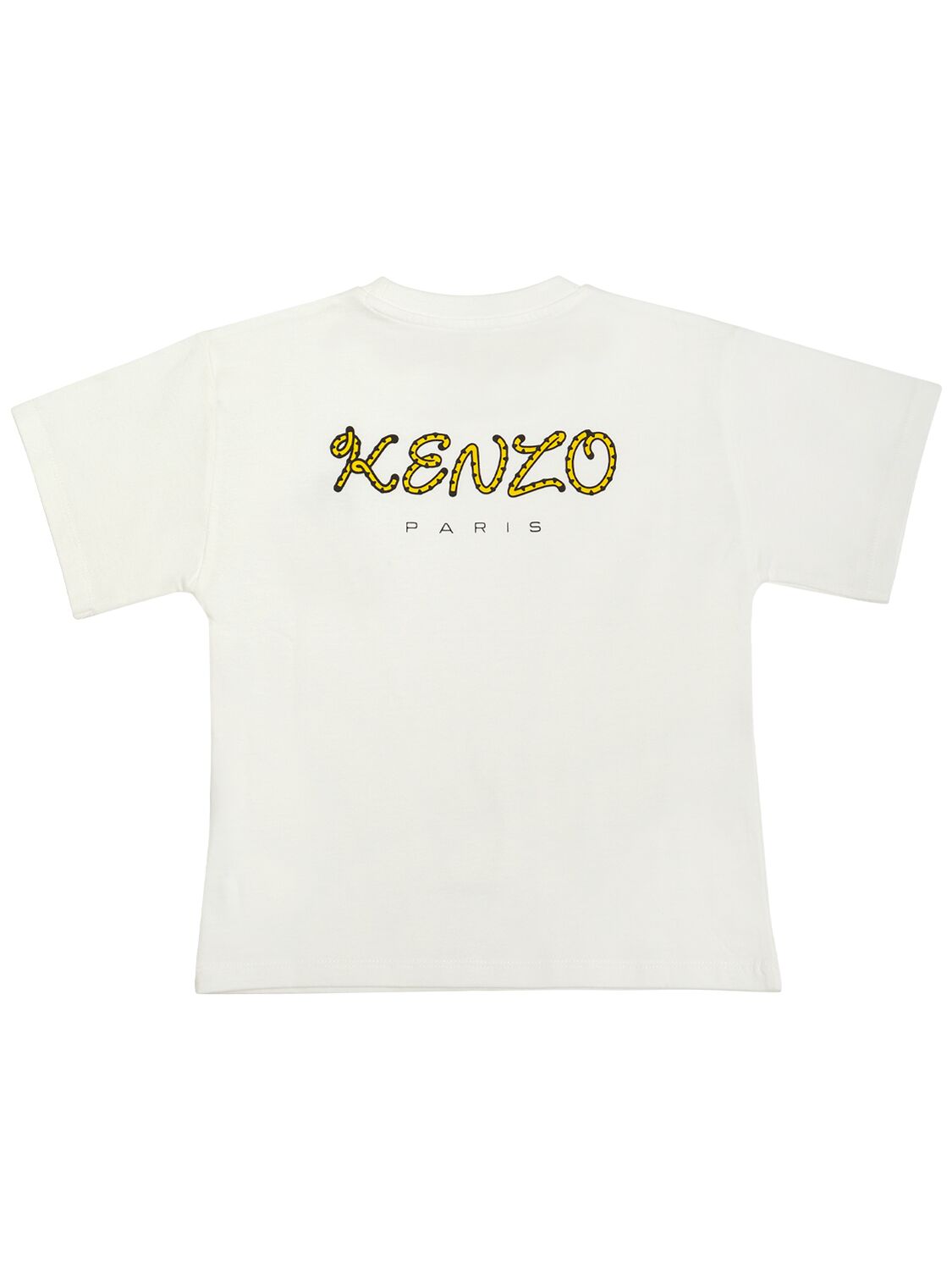 Shop Kenzo Embroidered Logo Cotton Jersey T-shirt In White
